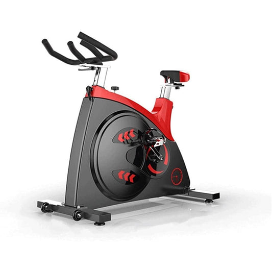 Exercise Bike Indoor Cycling Bike for Home Gym with Comfortable Seat Cushion Tablet Holder and LCD Monitor Silent Belt Drive Home Cardio Bike Training